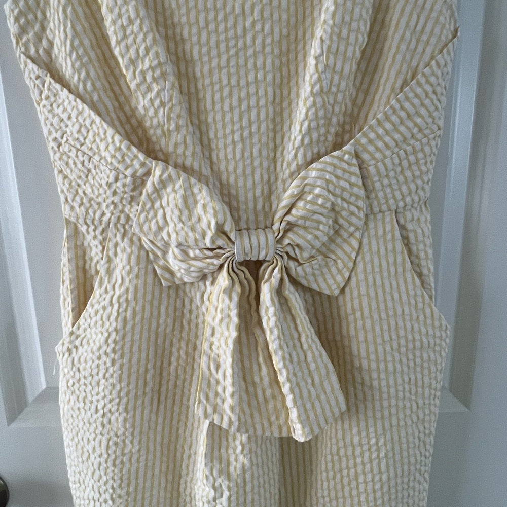 Daniel Cremieux Cream Textured Midi Dress - Picture 3 of 4